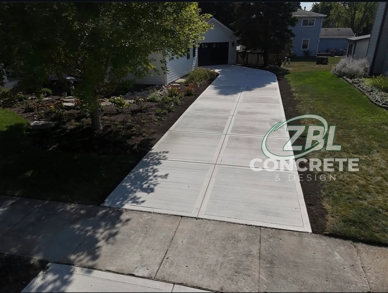 Concrete driveway project in Lockport IL by ZBL Concrete