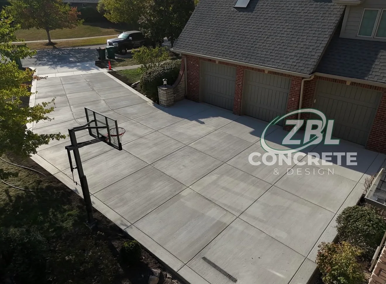 Concrete driveway installation in Naperville IL by ZBL Concrete