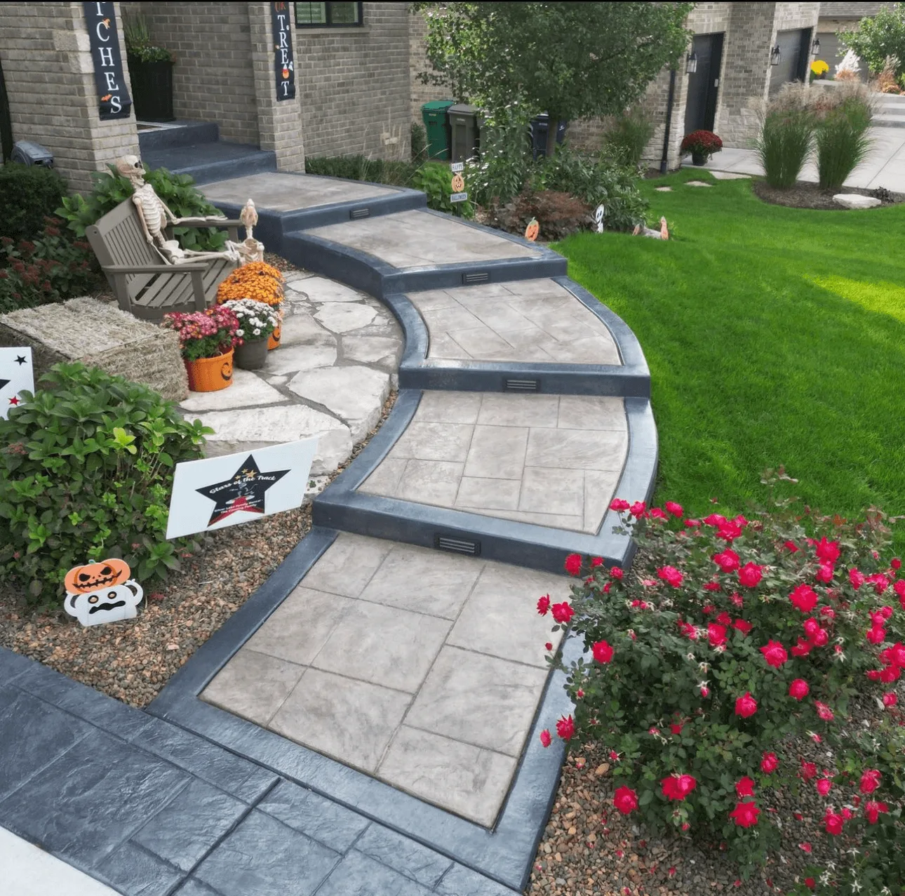 Stamped concrete pattern detail