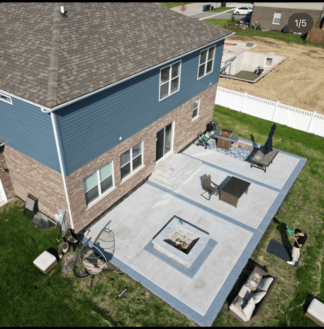 Stamped concrete sealer finish detail