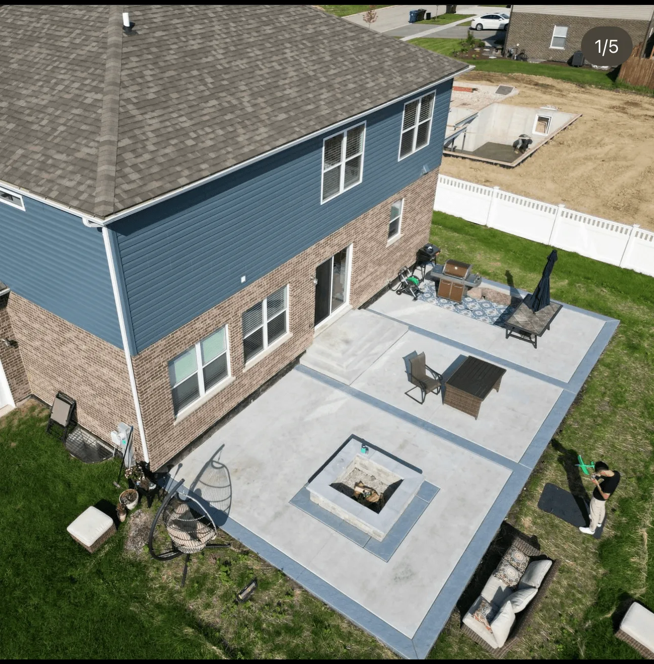 Stamped concrete sealer finish detail